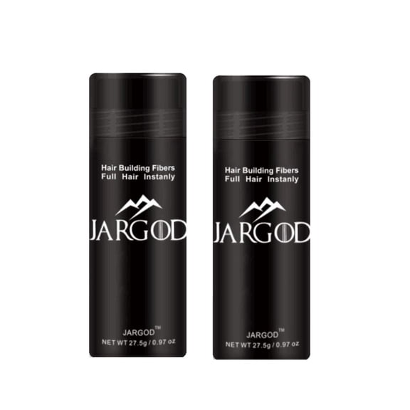 2 pack Jargod Hair Building Fibers color (Black) 27.5g