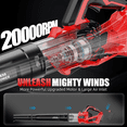 thumbnail image 3 of 600 CFM Leaf Blower Cordless Compatible with Milwaukee 18V M18 Battery,150 MPH Turbo Handheld Blower, 3 Speeds, Lightweight 3.3 lbs, Battery Powered Blowers for Lawn Care, Winter Snow(Tool Only), 3 of 8