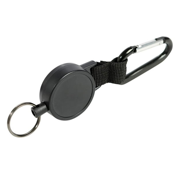 Retractable Badge Holder with Carabiner Reel Clip, with Metal Cable, 