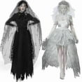 thumbnail image 1 of Halloween Fancy Dress Ladies Vampire Horror Cosplay Costume Ghost Bride Party, 1 of 5