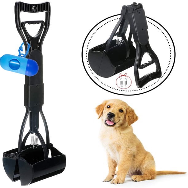 Not Easy to Break Premium Material Living Express Pooper Scooper for Large Dogs Long Handle Dog Poop Scooper for Grass 