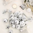 thumbnail image 4 of Dinheiro 65PCS Adornos de Bolas de Navidad, Adornos Colgantes de Boda Festivos Inastillables Pintados Decoración del Árbol de Navidad, 4 of 6