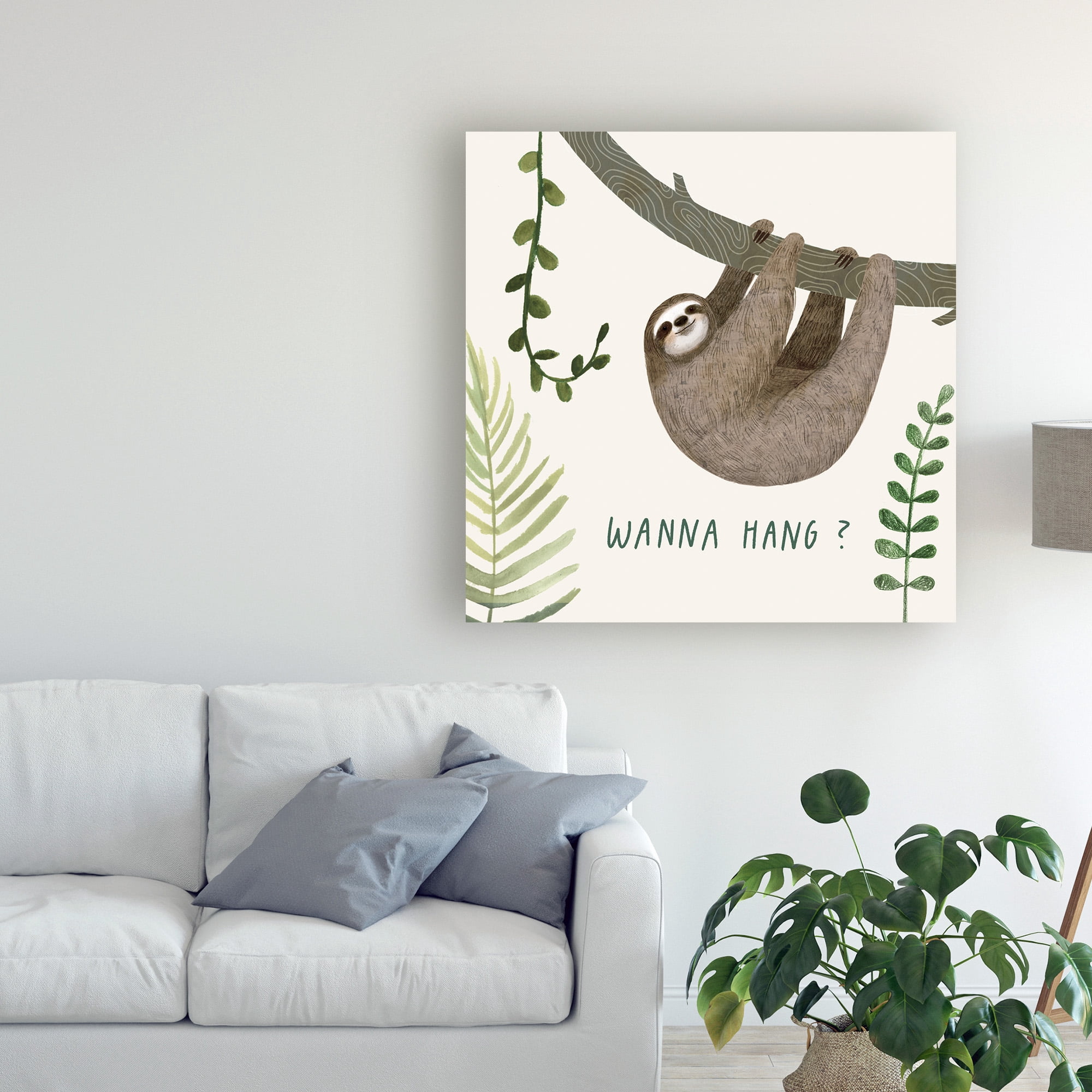 Trademark Fine Art 'Sloth Sayings I' Canvas Art by Victoria Borges