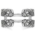 Vintage Style Filigree Millgrained Ring Guard in Sterling Silver (0