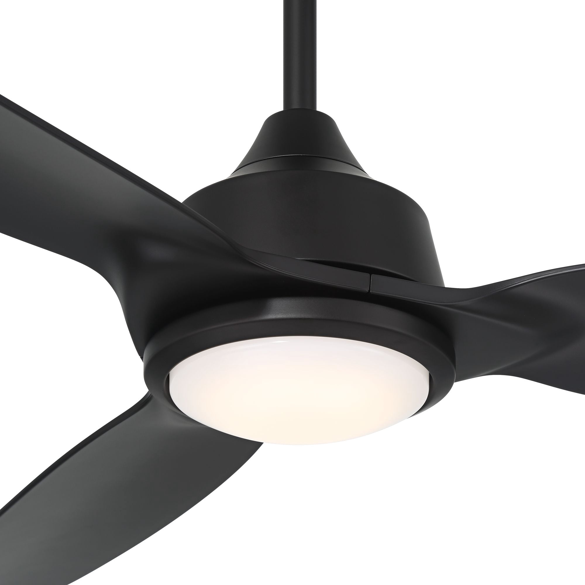 Casa Vieja 60" Revere Indoor Outdoor Ceiling Fan 3 Blade Customize LED Remote Control Matte Black Finish Bedroom Patio Damp Rated