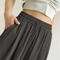 thumbnail image 4 of Mifsaly Women Pants Casual High Waist Wide Leg Palazzo Pants Lightweight Relaxed Fit Comfort Bottoms for Beach Lounge Work and Travel Gray,XL, 4 of 7