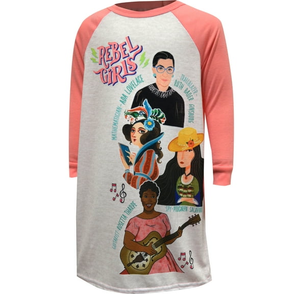 AME INTL Girls Girls Can Change the World RBG Lovelace Tharpe Nightgown (4)