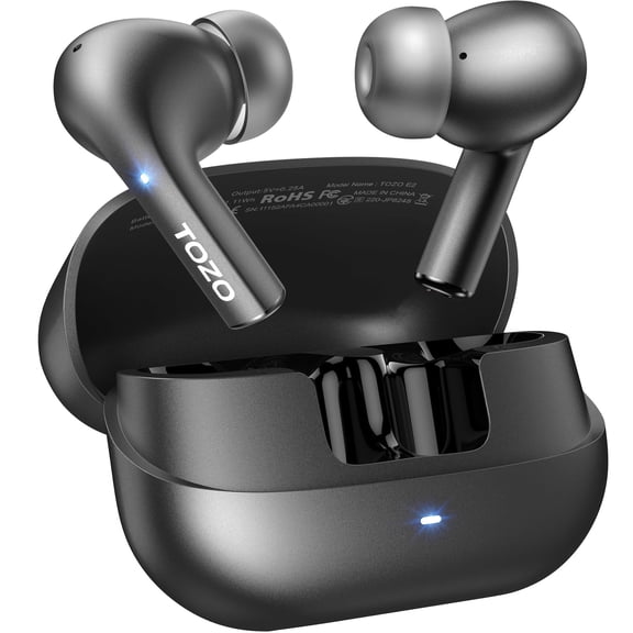 TOZO E2 True Wireless Earbuds with AI ENC Mics, 30H Play, Stereo Bass, Crystal-Clear Calls, APP-32EQ, Lightweight Bluetooth 5.3 in Ear Headphones