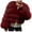 Wine, variant on HaiMao Women Fluffy Faux Coat Cropped Jacket Clearance Puffer Jacket Winter Warm Fuzzy Teddy Jacket Wine 10(XL)