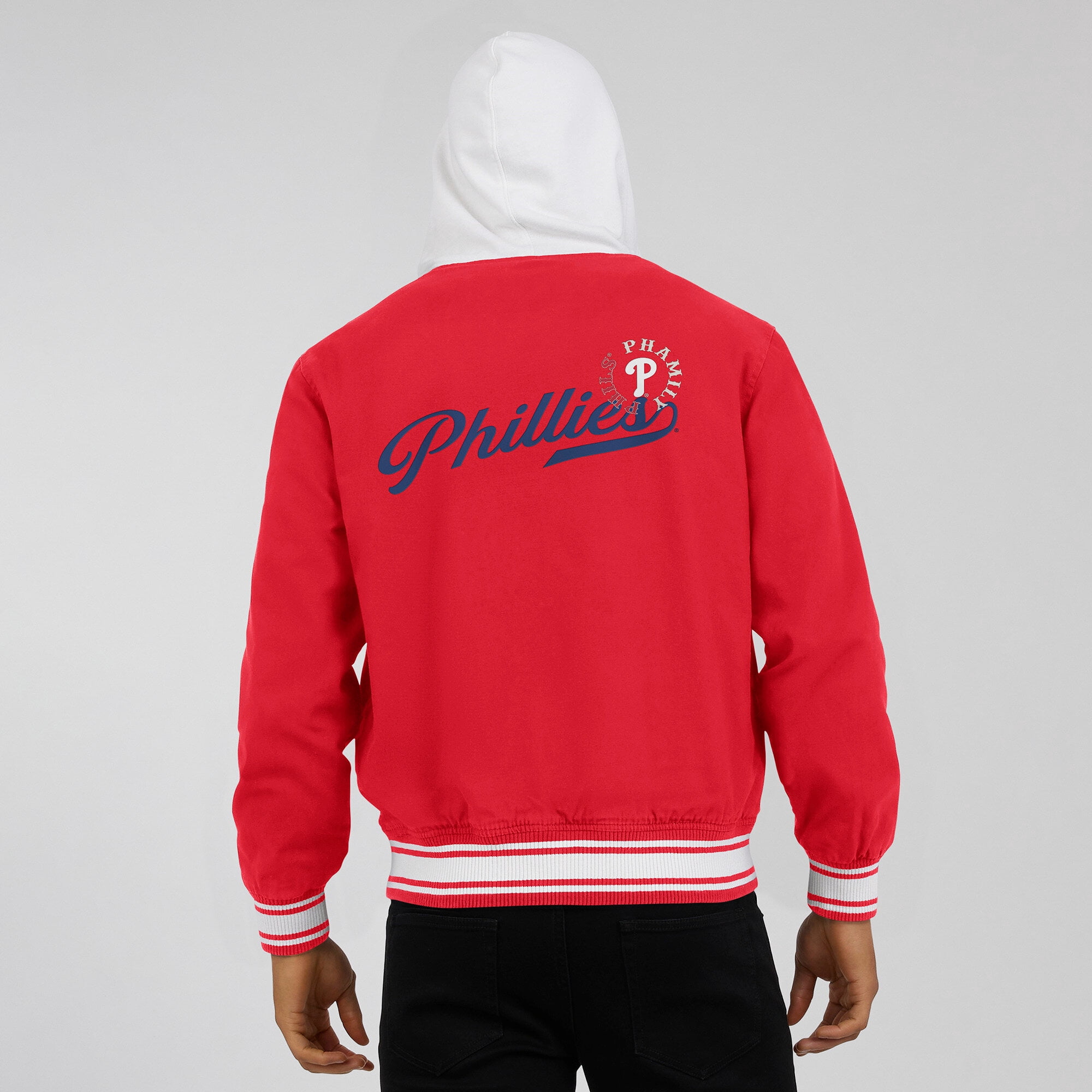 Men's-Darius Rucker Collection by Fanatics  Red Philadelphia Phillies Full-Snap Hooded Jacket