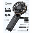 thumbnail image 5 of 3 in 1 Powerful High Speed Cooling Fan Electric Rechargeable Handheld Fan Usb Foldable Mini Portable Fans with Power Bank Box (color) Blue, 5 of 5