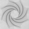 thumbnail image 1 of Ahgly Tapis d'Intérieur Lavable en Machine Carré Transitionnel Gris Platine, 7 Pieds Carré, 1 of 7