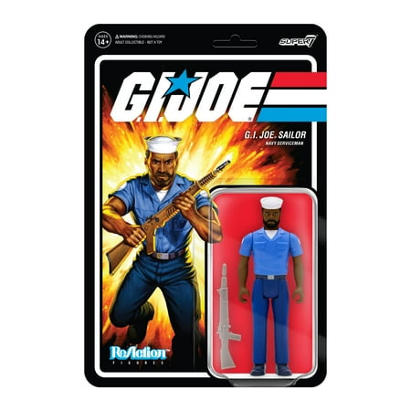 Super7 G.I. Joe Reaction Blueshirt Brown with Beard Figure 3.75"