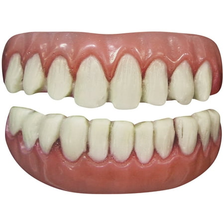 tinsley transfers long tooth 2pc false teeth fx, white pink - Walmart.com