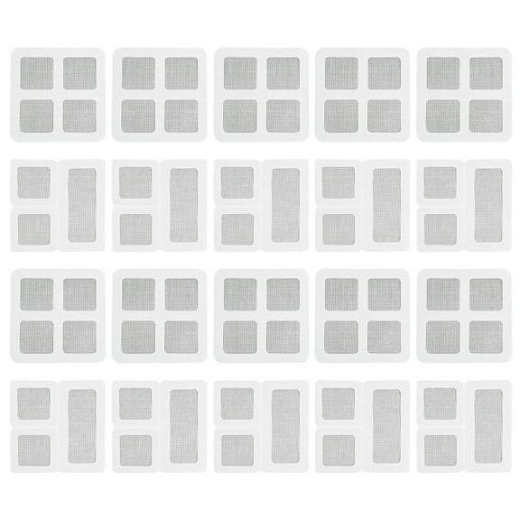 Masteelf  20 Pcs Screen Door Repair Kit Patch Screens Tape Light Grey