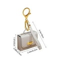 thumbnail image 3 of geerera Mini Leather Bag Keychain, Small Handbag Charm Pouch, for Women's Accessories, Coin Wallet Headphone Case, Decorative Keychains, 3 of 6
