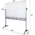 thumbnail image 3 of XIWODE Large Double-Sided Whiteboard, 36"x 72" Mobile Magnetic Dry Erase Board, Movable Rolling Board for Classroom Office, 3 of 7