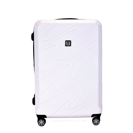 FUL Scribble 29 Inch Expandable Spinner Rolling Luggage Suitcase, ABS Hard Case, Upright,