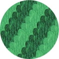 thumbnail image 1 of Ahgly Company Indoor Round Patterned ForestGreen Area Rugs, 6' Round, 1 of 6
