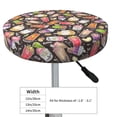 thumbnail image 2 of Uemuo Milk Tea Pattern Round Bar Stool Seat Covers Washable Stool Cushion Slipcover Elastic Bar Chair Covers-, 2 of 7