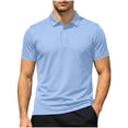 thumbnail image 2 of Qiyinn Men's Polo Shirts Short Sleeve Cotton Pique 3 Buttons Golf Shirts Classic Fit Casual Performance T-Shirt, 2 of 9