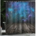 thumbnail image 4 of Ambesonne Galaxy Shower Curtain, Space from Home View, 69"Wx84"L, Purple Blue Brown, 4 of 5