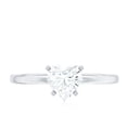 thumbnail image 4 of Rosec Jewels Certified Moissanite Heart Shaped Promise Ring - 7 mm Moissanite Solitaire Ring - D-VS1 Quality - with Jewelry Box, 10K White Gold, US 13.00, 4 of 8