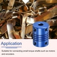 thumbnail image 5 of 2Pcs 6.35mm to 8mm Aluminum Alloy Shaft Coupling L25xD19 Flexible Coupler with Screws for Motors,Blue, 5 of 6