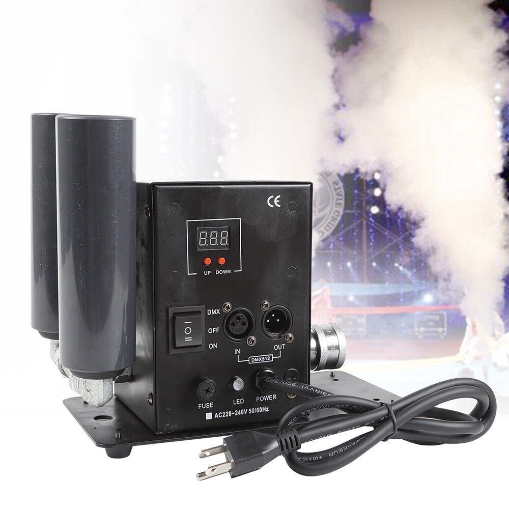 Miumaeov Black Smoke Machine Co2 Column Fog Machine Smoke Stage Atmospheric Effects Machine for Wedding Halloween Party 9.45*5.12*9.06in