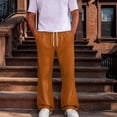 thumbnail image 2 of Resicozy Baggy Sweatpants Men Casual Straight Wide Leg Fleece Sweat Pants Athletic Workout Gym Jogger with Pockets Orange L, 2 of 7