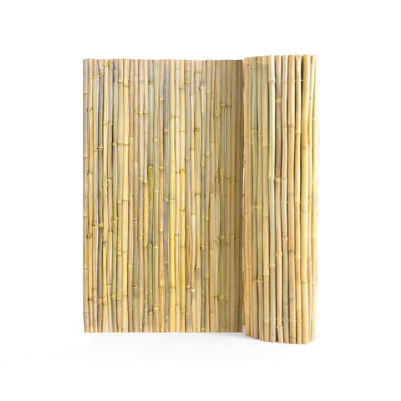 VEVOR Natural Rolled Bamboo Fence, Eco-Friendly Bamboo Privacy Fence 4 ft H x 6 ft L x 0.75 in D. , Decorative Bamboo Privacy Screen for Garden, Backyard, Balcony, Patio, Pool Side