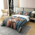 thumbnail image 3 of Erosebridal Highland Cattle 100% Cotton Duvet Cover Queen Size,Farmhouse Animal 100% Cotton Comforter Cover Queen,Rustic Cabin 100% Cotton Duvet Cover Queen Size,Reversible,3-Piece(No Comforter), 3 of 8