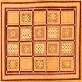 thumbnail image 1 of Ahgly Company Indoor Square Abstract Orange Modern Area Rugs, 8' Square, 1 of 4