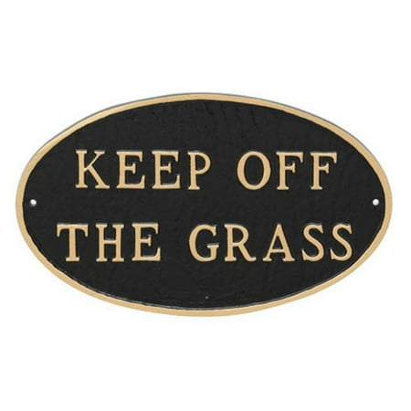 - Montague Metal Products Keep off the Grass Oval Lawn Plaque