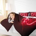 thumbnail image 4 of Homewish Chic Red Gamepad Queen Comforter Set for Boys, Futuristic Game Console Bedding Sets, Nature Lightning Reversible Bedding Comforter Set, Breathable Home Decor, 3-Piece, 4 of 8