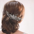 thumbnail image 2 of Wedding Hair Comb Silver Rhinestones Opal Crystal Vintage, 2 of 5