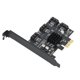 thumbnail image 1 of Tarjeta elevadora, adaptador SATA3.0 a puerto PCI E G Tarjeta de disco duro Tarjeta de expansión SAT PCIE La mejor en su clase, 1 of 9