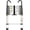 8.5 FT, variant on Telescopic Ladder, 12.5FT   Telescoping Ladder with Non-Slip  and  Hook, Portable Extension Ladder for Household and Outdoor Working, 330lb Capacity