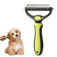 thumbnail image 2 of Heavy Duty Undercoat Rake Pet Brush for Long Hair Dematting Comb for Dogs and Cats Deshedding Dog Brush Removes Tangles Knots and Loose Fur, 2 of 8