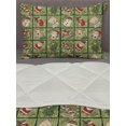 thumbnail image 3 of Christmas Comforter & Sham Bedding Set, Cartoon Santa Claus Trees Teddy Bears Candies Sketchy Design Print, 3 pcs Duvet Set Microfiber Filling Quilt, 5 Sizes, Olive Green White, by Ambesonne, 3 of 4