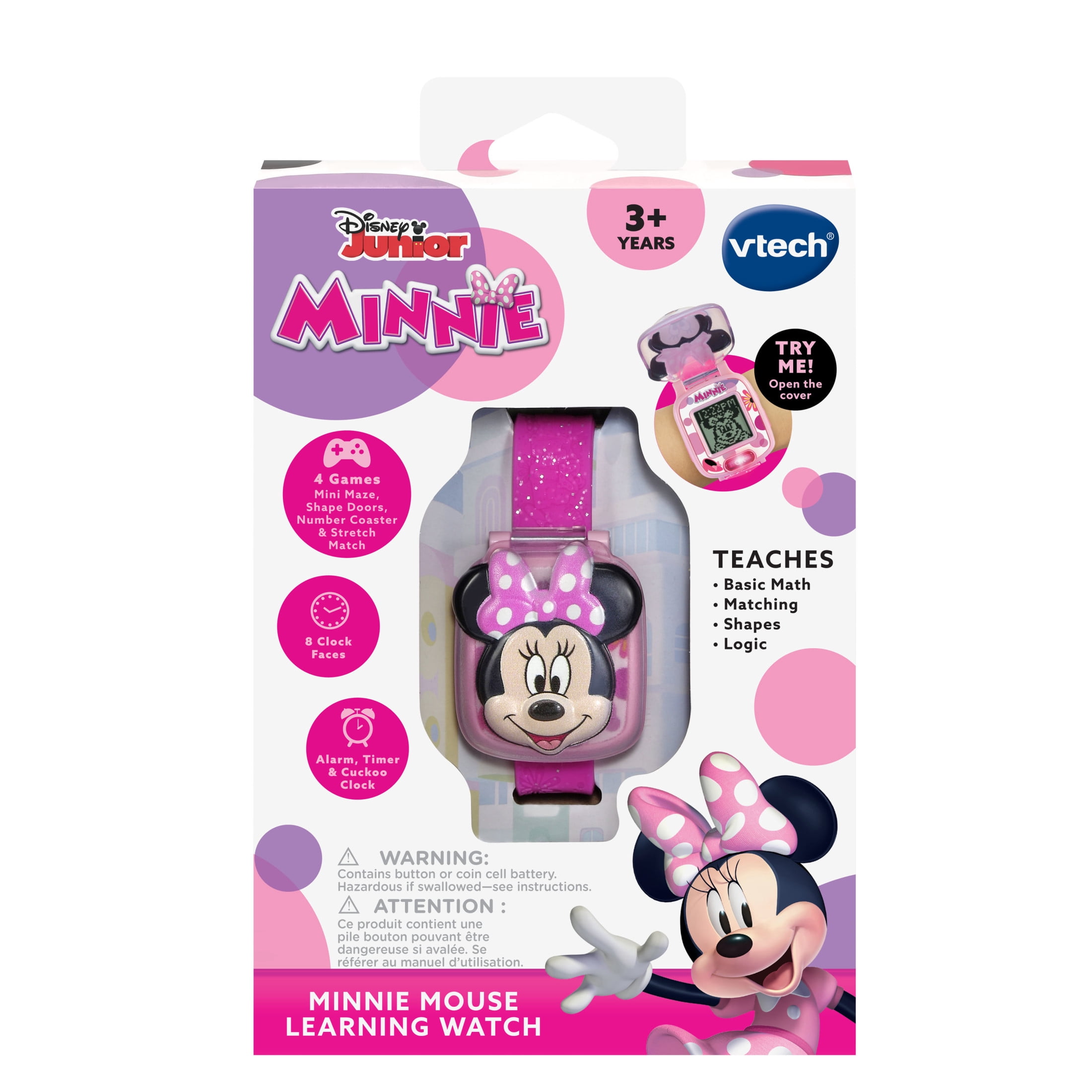 VTech Disney Junior Minnie Mouse Learning Watch - Minnie & Mickey Mouse Educational Toy
