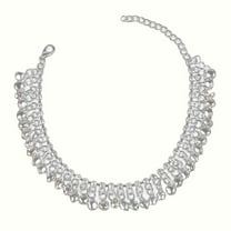 UDIYO Vintage Women Rhinestone Bell Tassel Anklet Foot Chain Bracelet Jewelry Gift