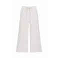 thumbnail image 4 of Forever 21 WGA Long Sleeve Shirt With Matching Wide Leg Pant, Color- Cream/Blue, Size- S, 4 of 5