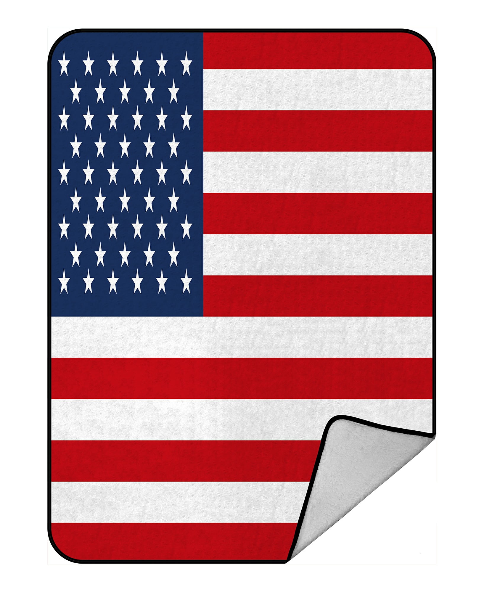 ABPHQTO United States Of America Flag Fleece Blanket Fleece Back Throw