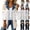 Army Green, variant on Women's Color Block Denim Trim Corduroy Jacket Lapel Collar Button Down Long Sleeve Mid Length Casual Patchwork Outerwear Coat with Pockets Brown S