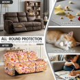 thumbnail image 5 of Xoenoiee Rainbow Flower Pattern 8 Pieces Stretch Sectional Recliner Sofa Slipcover Soft Fitted Fleece 3 Seats Couch Cover Washable Furniture Protector with Elasticity for Kids Pet, 5 of 7