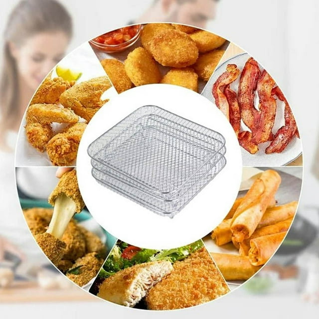 Detachable Layer Grill 304 Stainless Steel Grid Household Storage Rack Vegetable And Fruit Drain Rack Layer Food Rack Air Fryer Tray Air Fryer Tray for Oven Air Fryer Tray for Oven Air Fryer Tray for