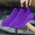 thumbnail image 5 of Women's Versatile Lightweight Breathable Lace Up Casual Sneakers Purple 39, 5 of 7