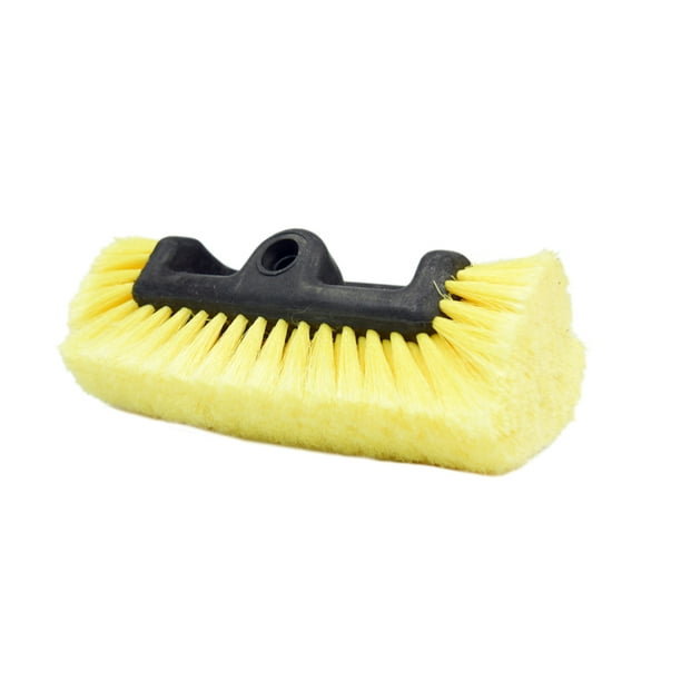 Carcarez FlowThru Heavy Duty Car Wash Brush Head with Soft Bristle Tri