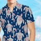 thumbnail image 4 of Blusa de verano de manga corta con estampado floral estilo vacaciones en la playa tropical - XXXL, 4 of 5